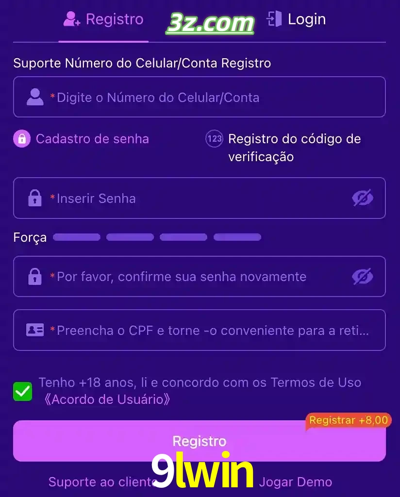 bonus de cadastro imediato